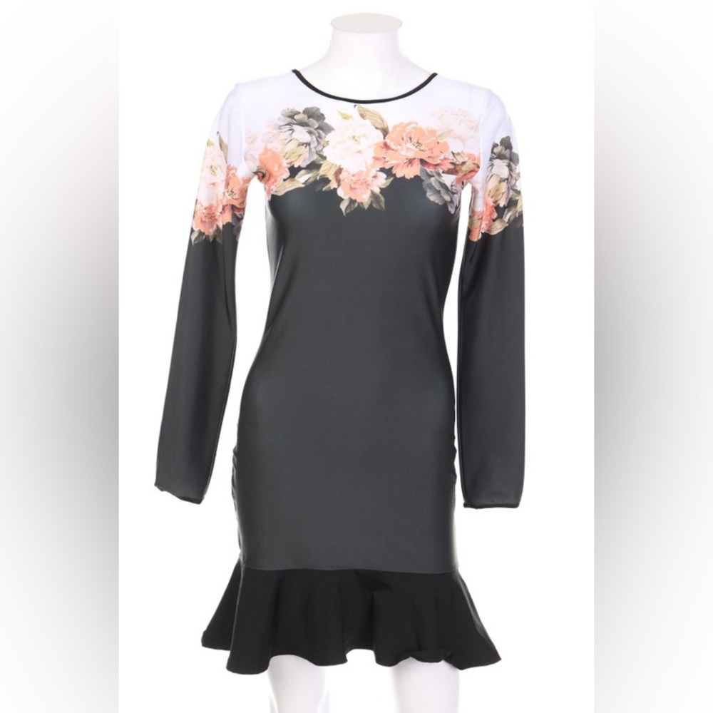 Floral Black Dress